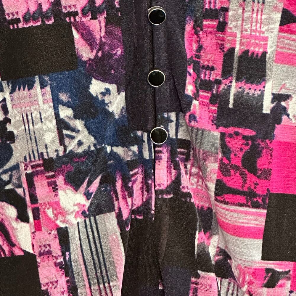 C22 Style & Co. Pink & Purple Patterned Blouse, 2x, NWT - Picture 4 of 7